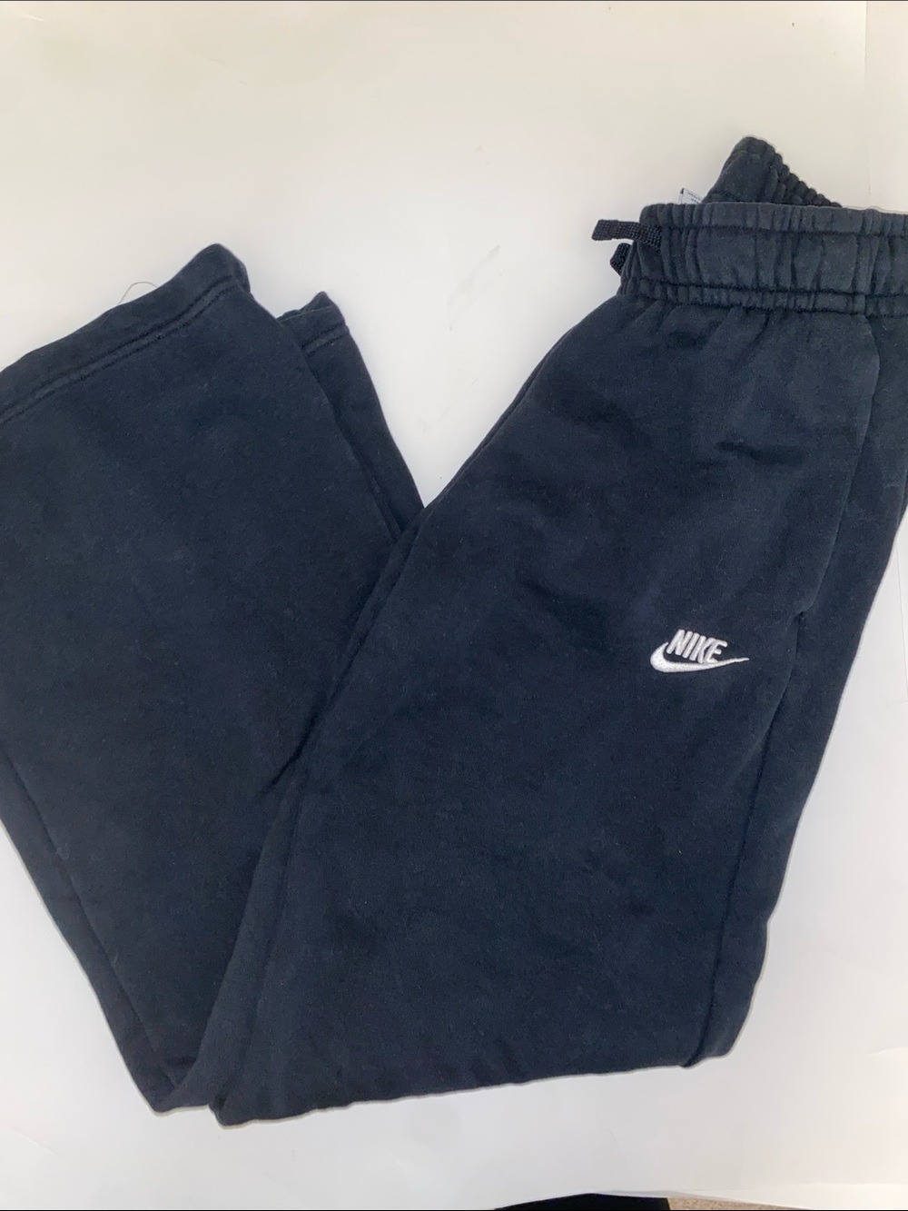 Nike Black Jogger Sweatpants with White Swoosh